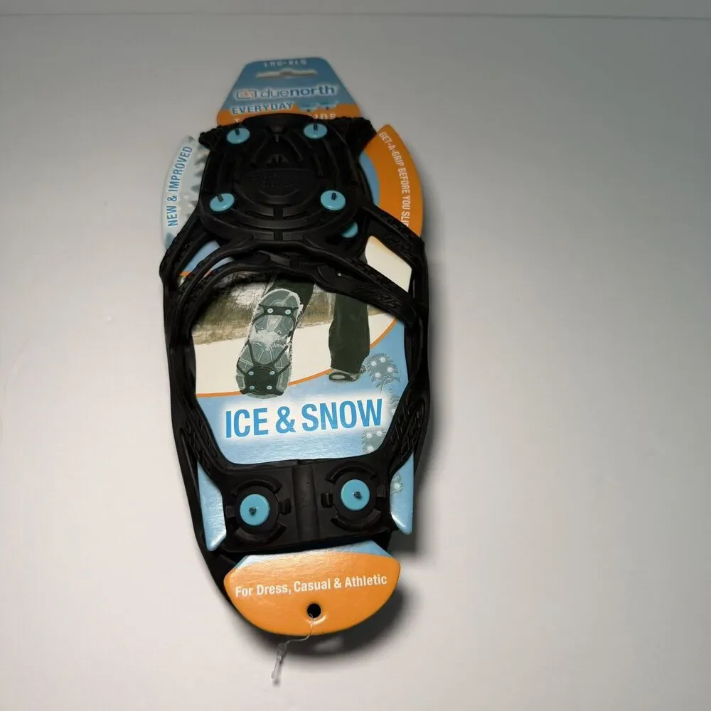 DueNorth Unisex Shoe Traction Aid For Snow and Ice L/XL w/ Spikes NWT